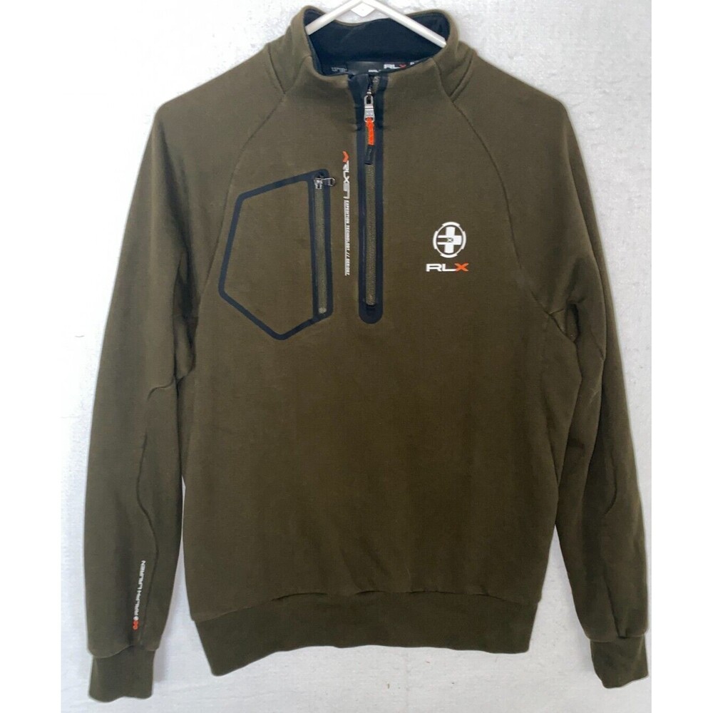 Ralph Lauren RLX 67 Sweater 1/4 Zip Pullover Medium Sweatshirt Long Sleeve